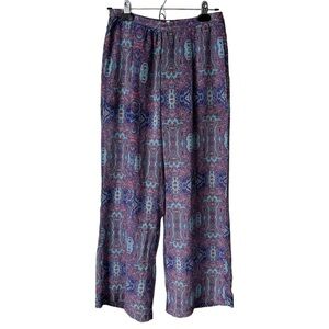 Gentle Fawn Boho Flowy Sheer Pants Shorts Liner Blue Pink Women's Size Small